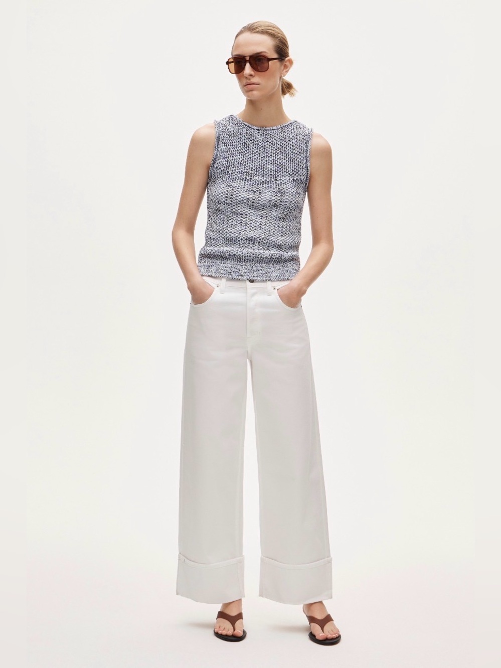 J.Crew Everyday Wide Leg Cuffed Ankle Jeans Rigid Denim NWT Size 27